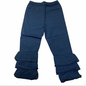 {Boutique} Girl’s Blue Triple Ruffle Pants Size 2